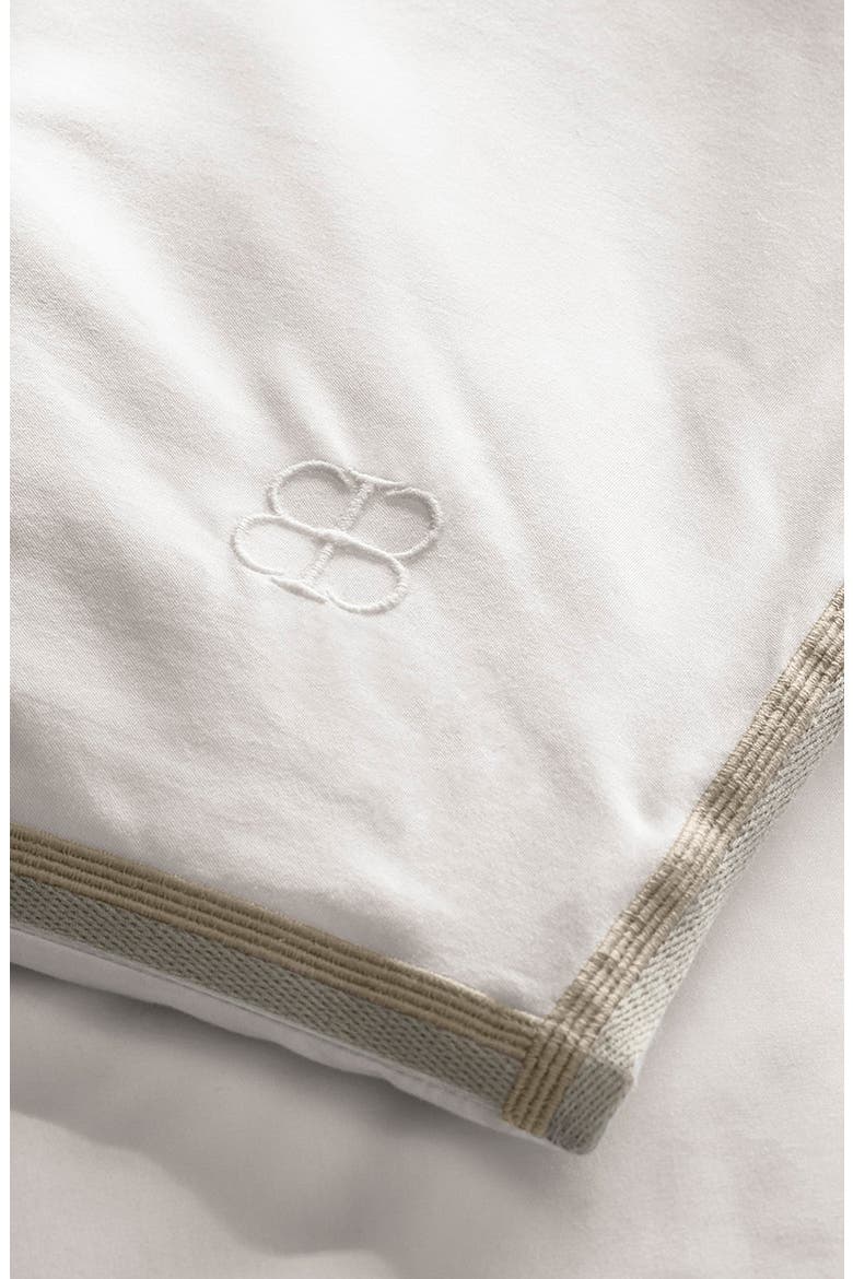 Trielle Percale Duvet Cover & Shams Set, Alternate, color, WHITE/ PEWTER/ OAK
