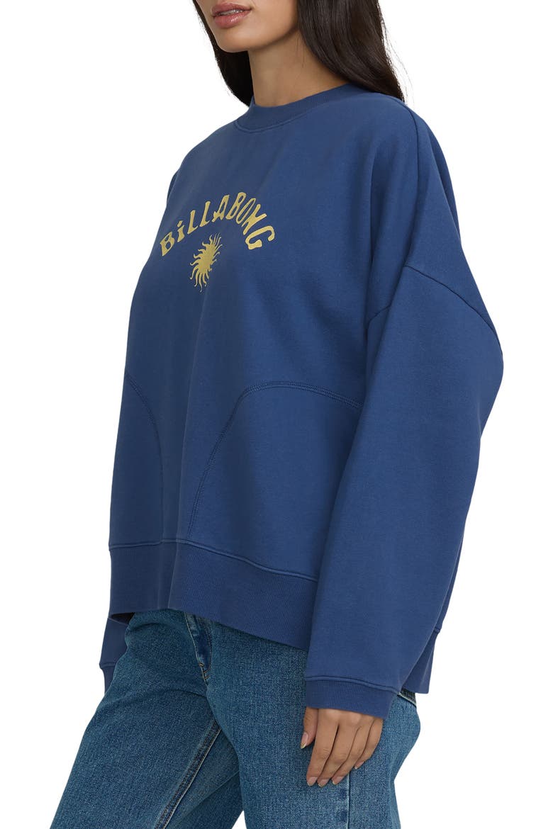 Surf Camp Heritage Graphic Sweatshirt, Alternate, color, TRUE NAVY