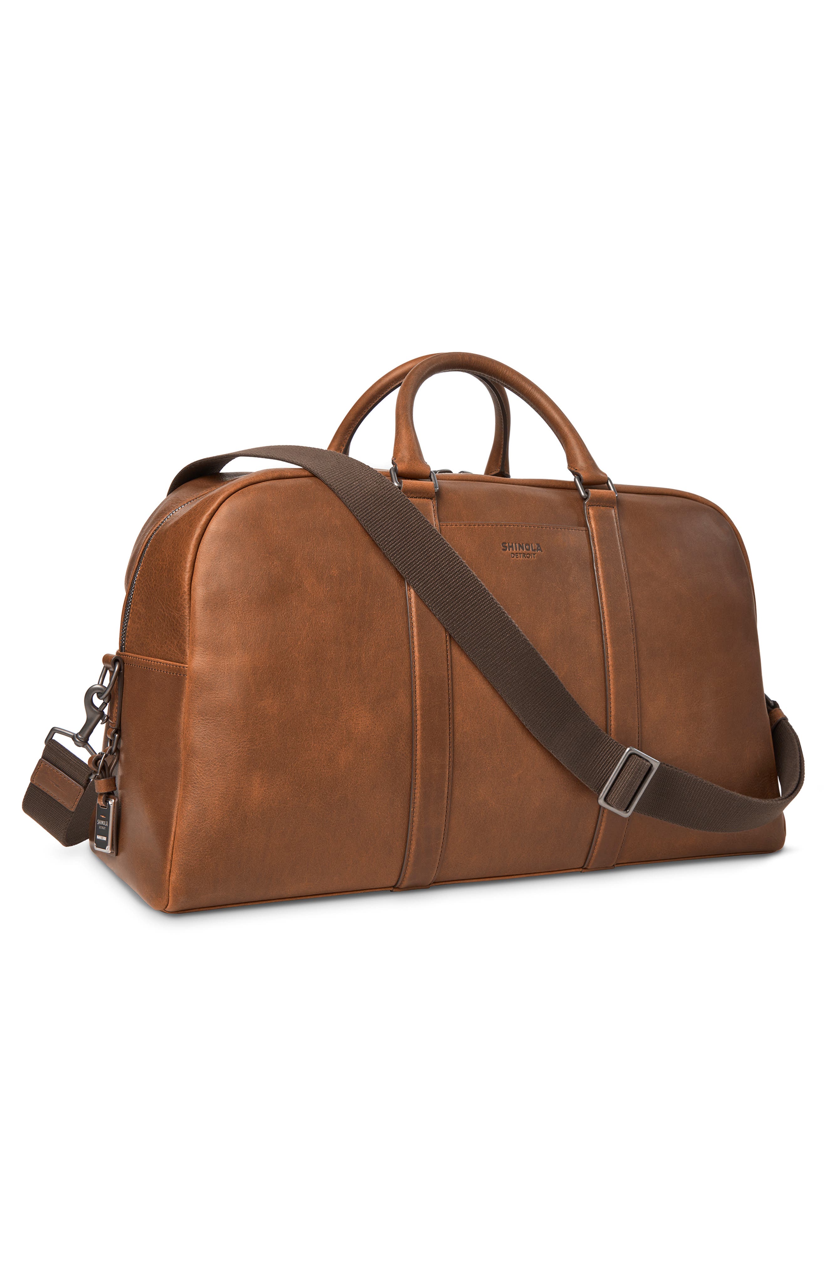 Shinola Runwell Navigator Duffle, Alternate, color, Medium Brown