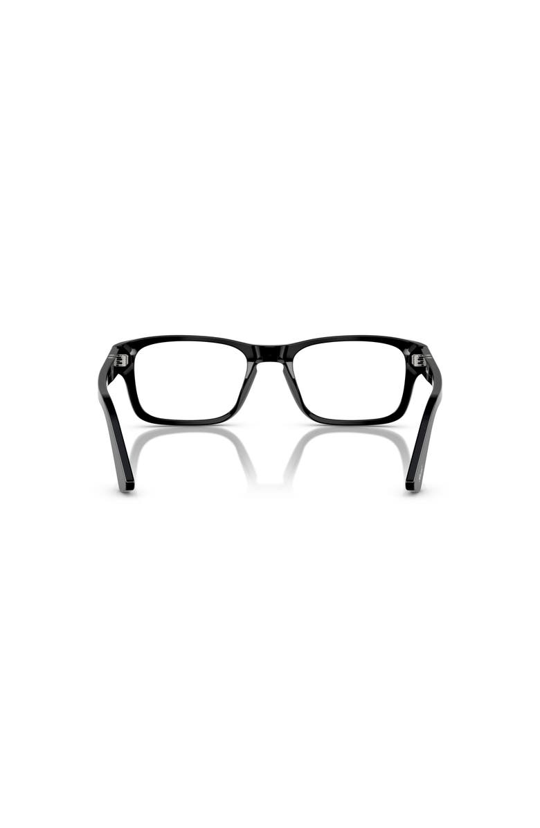 Persol 56mm Rectangle optical glasses, Alternate, color, Black