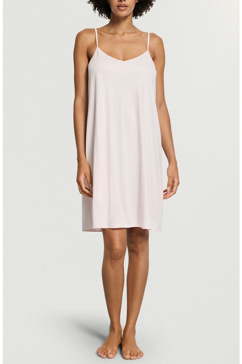Cotton & Silk Spaghetti Gown, Main, color, HONEYDEW