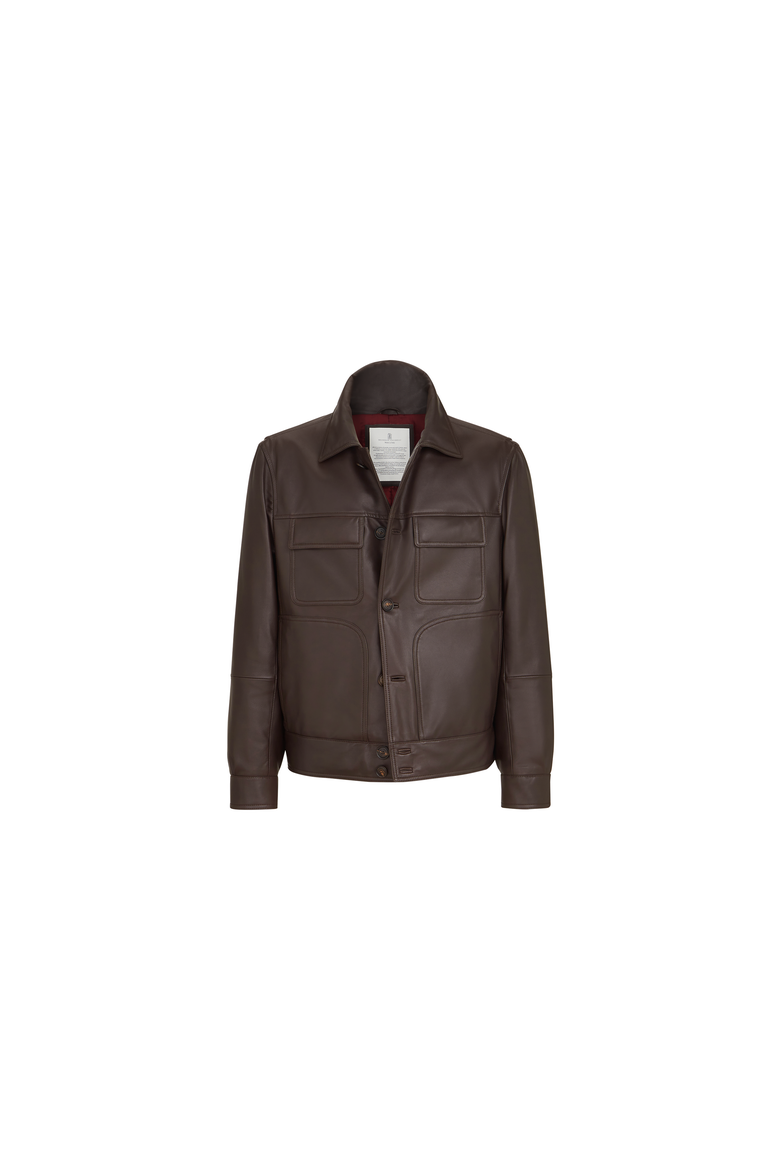 Nappa leather outerwear jacket with Thermore® padding, Alternate, color, Coffee