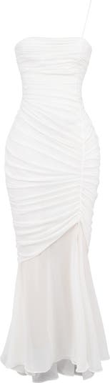 HOUSE OF CB Pearla Ruched Georgette Cocktail Dress | Nordstrom HOUSE OF CB Pearla Ruched Georgette Cocktail Dress | Nordstrom