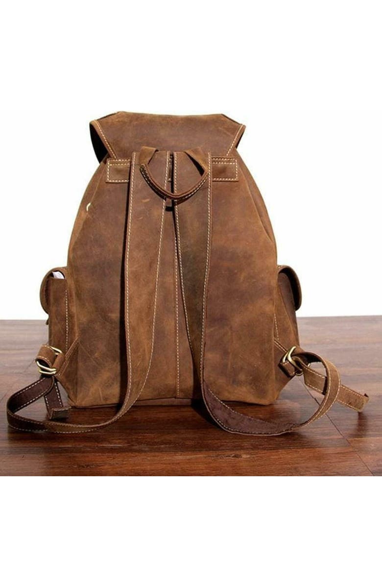 STEEL HORSE LEATHER The Asmund Backpack | Genuine Leather Rucksack, Alternate, color, Brown