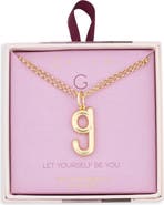 Leith Lowercase Initial Bubble Pendant Necklace