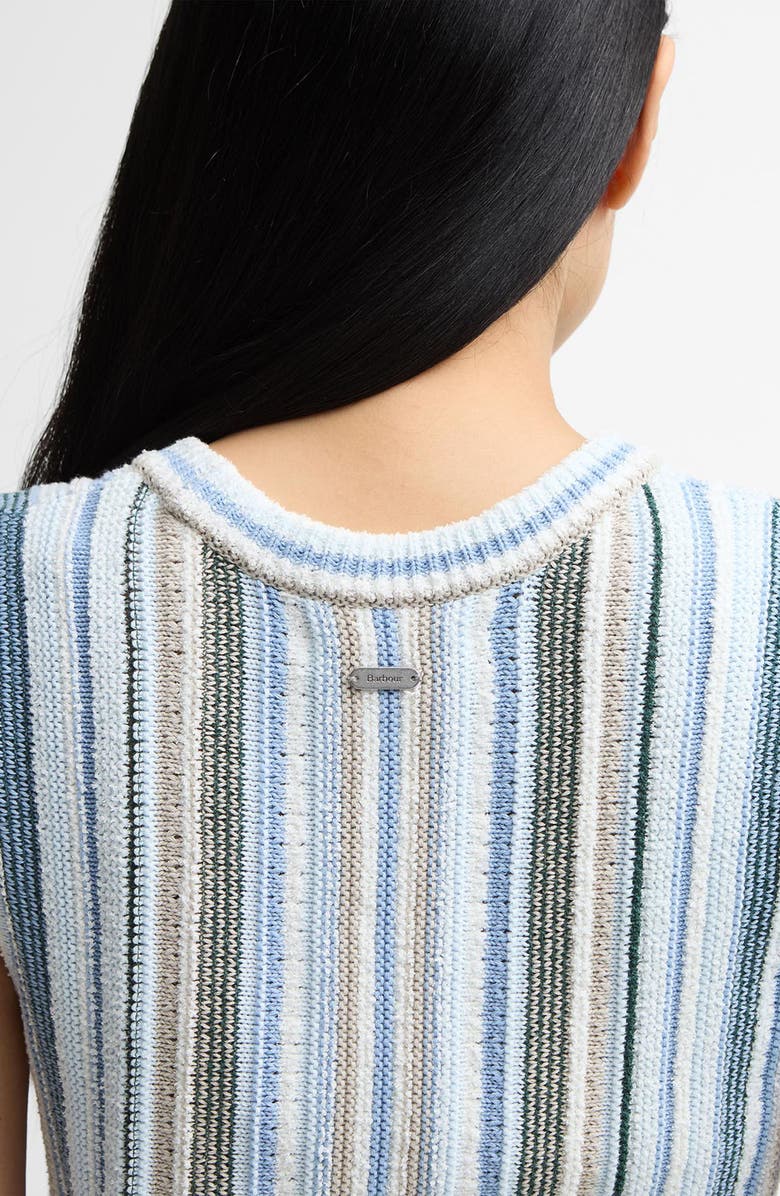 Barbour Josie Stripe Knit Cotton Blend Tank, Alternate, color, White/ Blue Multi