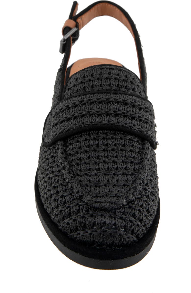 Gentle Souls Caleb Slingback Raffia Loafer Flat, Alternate, color, Black Raffia