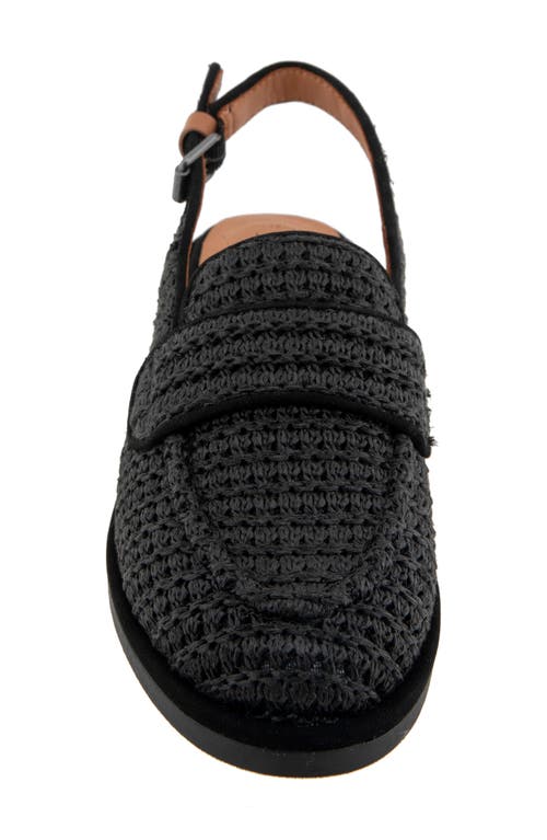 Shop Gentle Souls By Kenneth Cole Gentle Souls Caleb Slingback Raffia Loafer Flat In Black Raffia