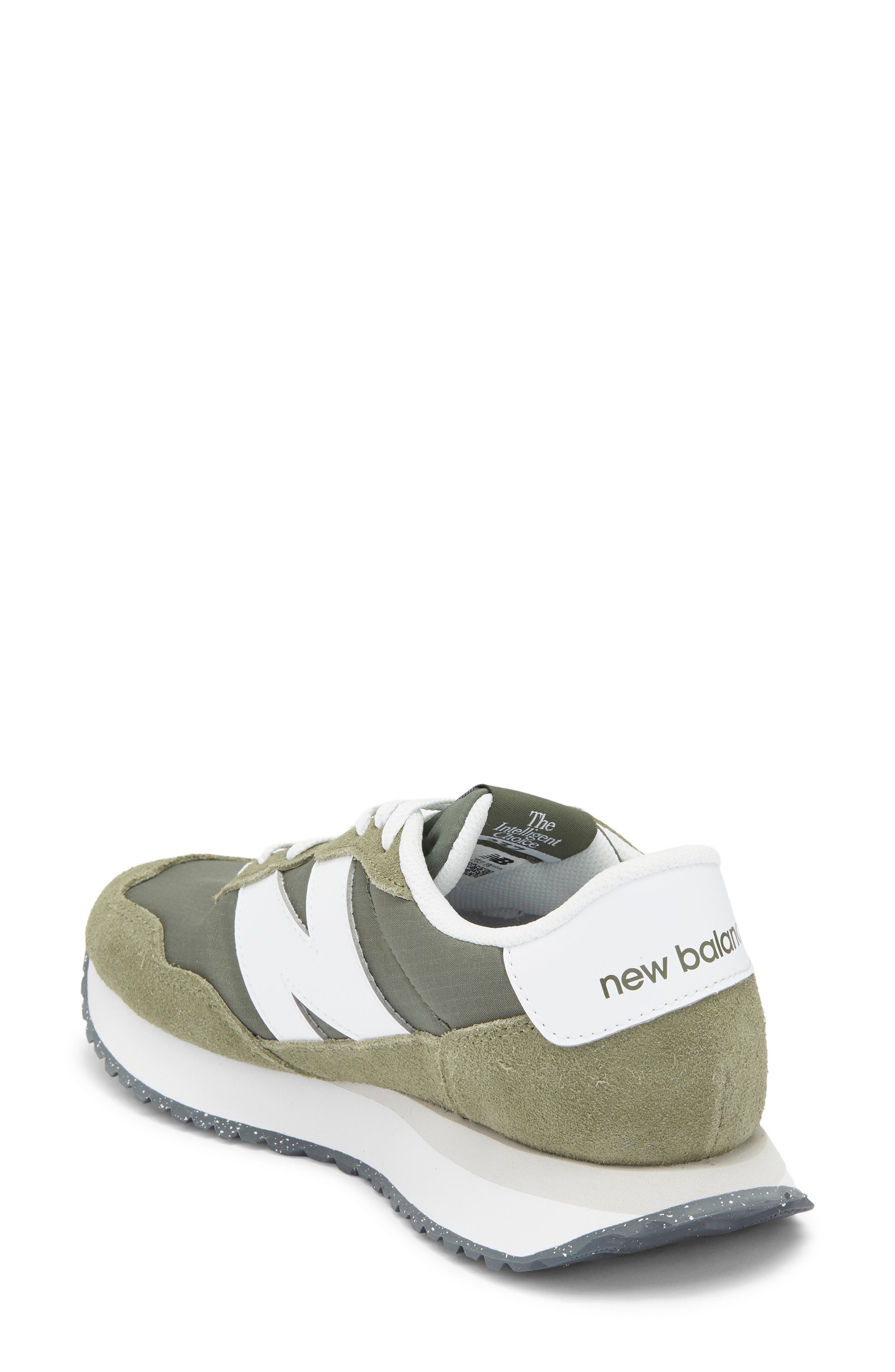 237 Sneaker, Alternate, color, DARK OLIVINE/ NB WHITE