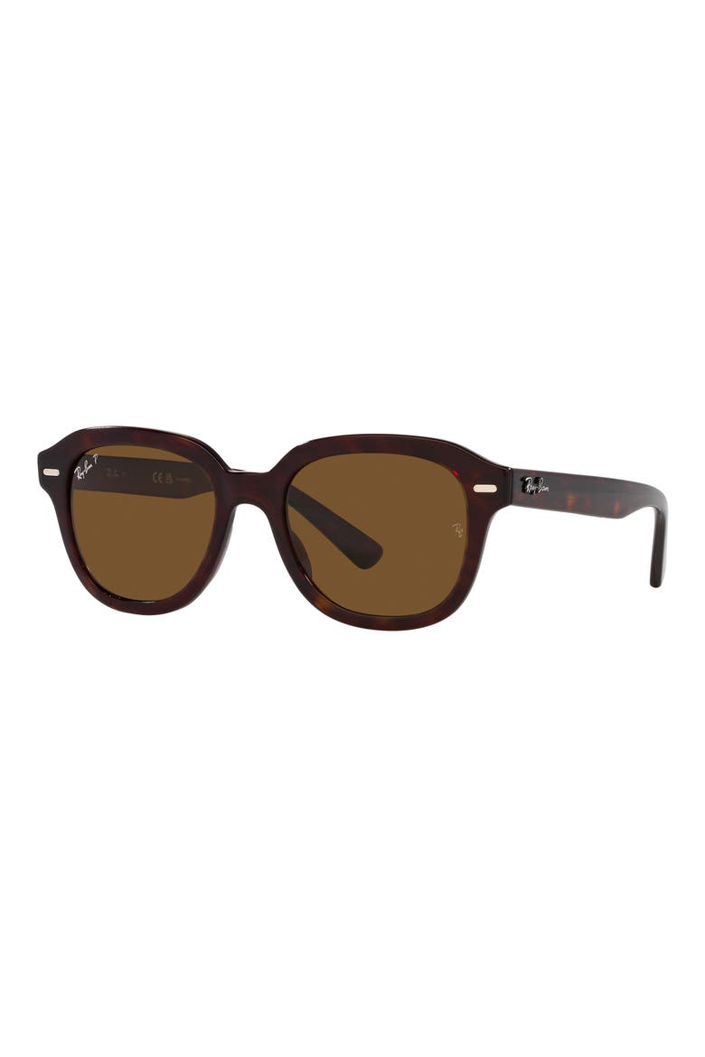 Erik 53mm Polarized Square Sunglasses, Alternate, color, HAVANA