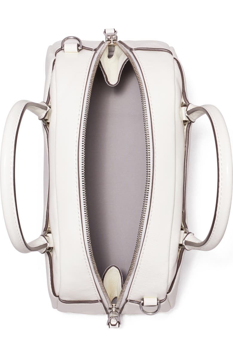 Tory Burch Small Bowler Top Handle Bag, Alternate, color, Bianco