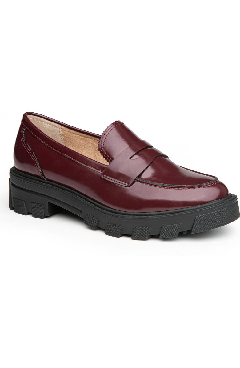 Me Too Laine Penny Loafer, Main, color, Burgundy