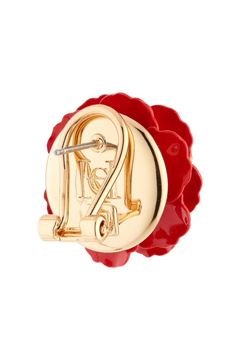 Small Flower Stud Earrings, Alternate, color, RED MULTI 601