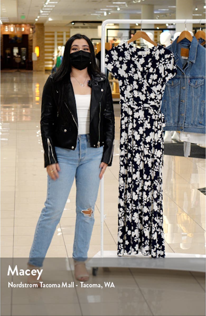 V-Neck Faux Wrap Maxi Dress, sales video thumbnail