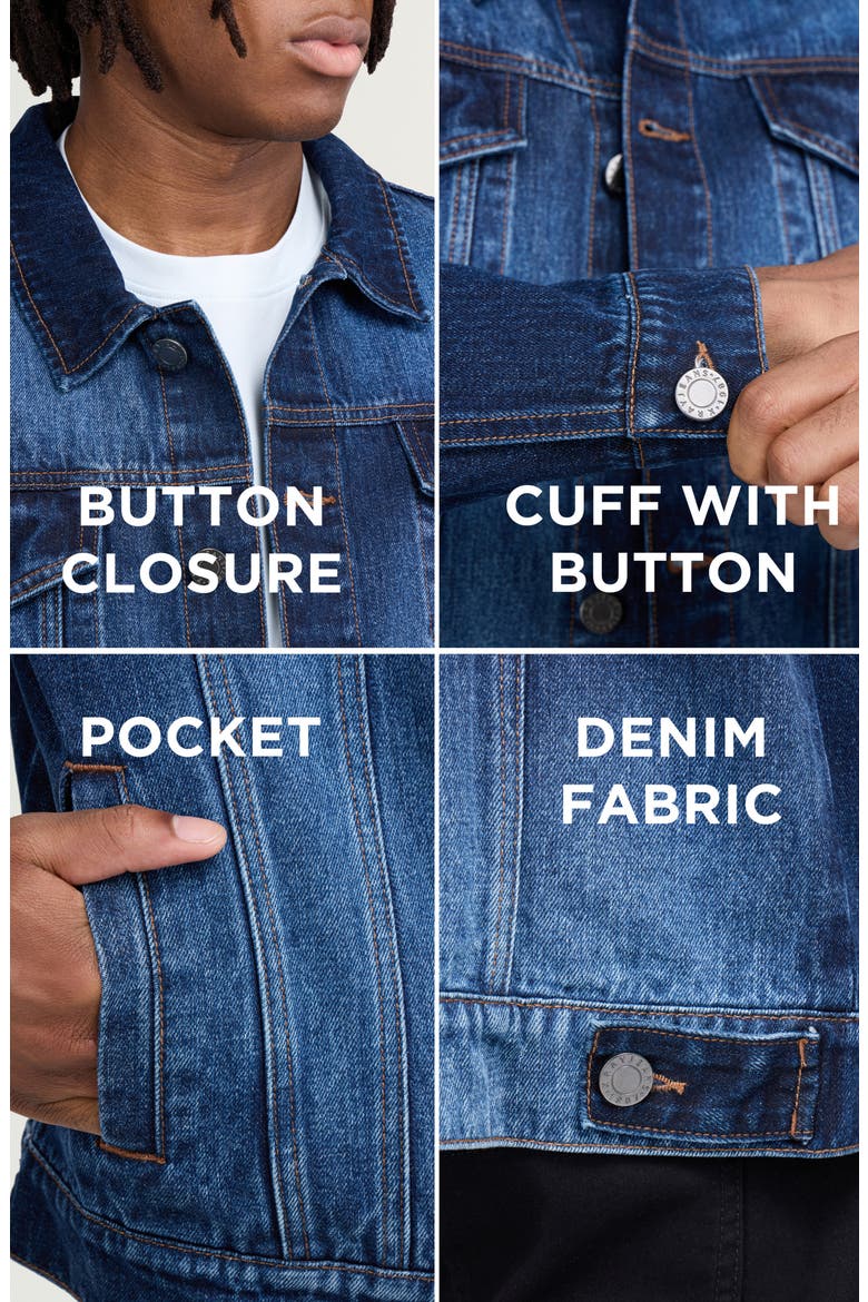 Slim Washed Denim Jacket, Alternate, color, INDIGO