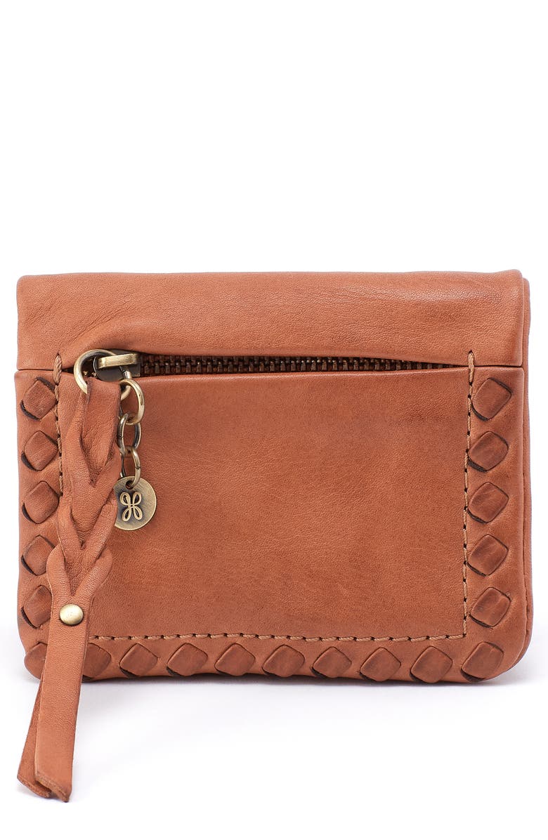 HOBO Mini Lumen Leather Bifold Wallet, Main, color, Harvest Wheat