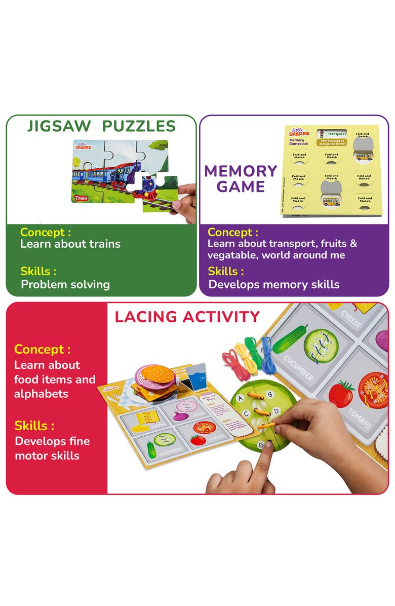 Smartivity Little Sparks Smart Busy Box 7 In 1 Montessori Preschool Learning Kit, Alternate, color, Multicolored