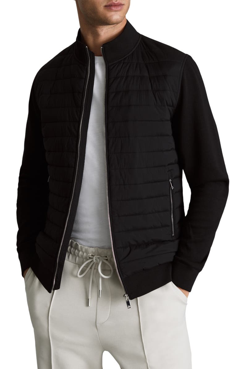 Reiss Flintoff Quilted Hybrid Jacket, Main, color, 