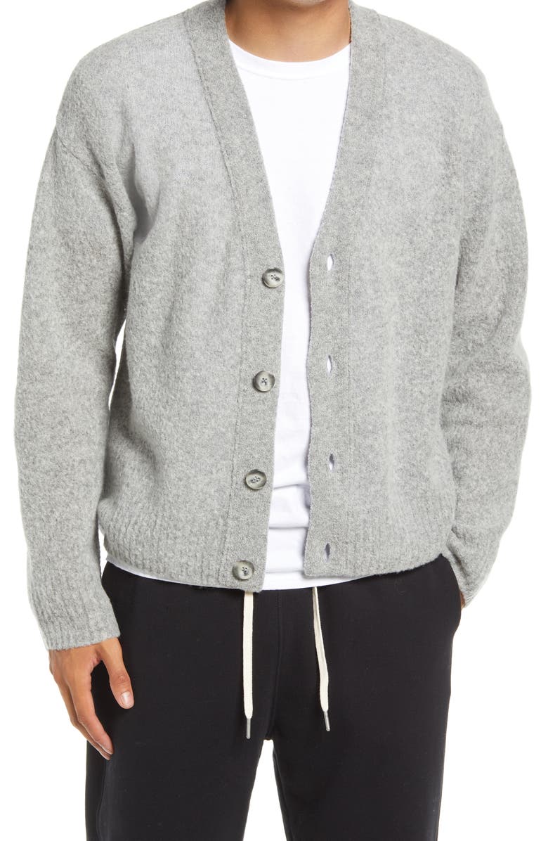 John Elliott Powder Knit Wool Blend Cardigan Sweater, Main, color,