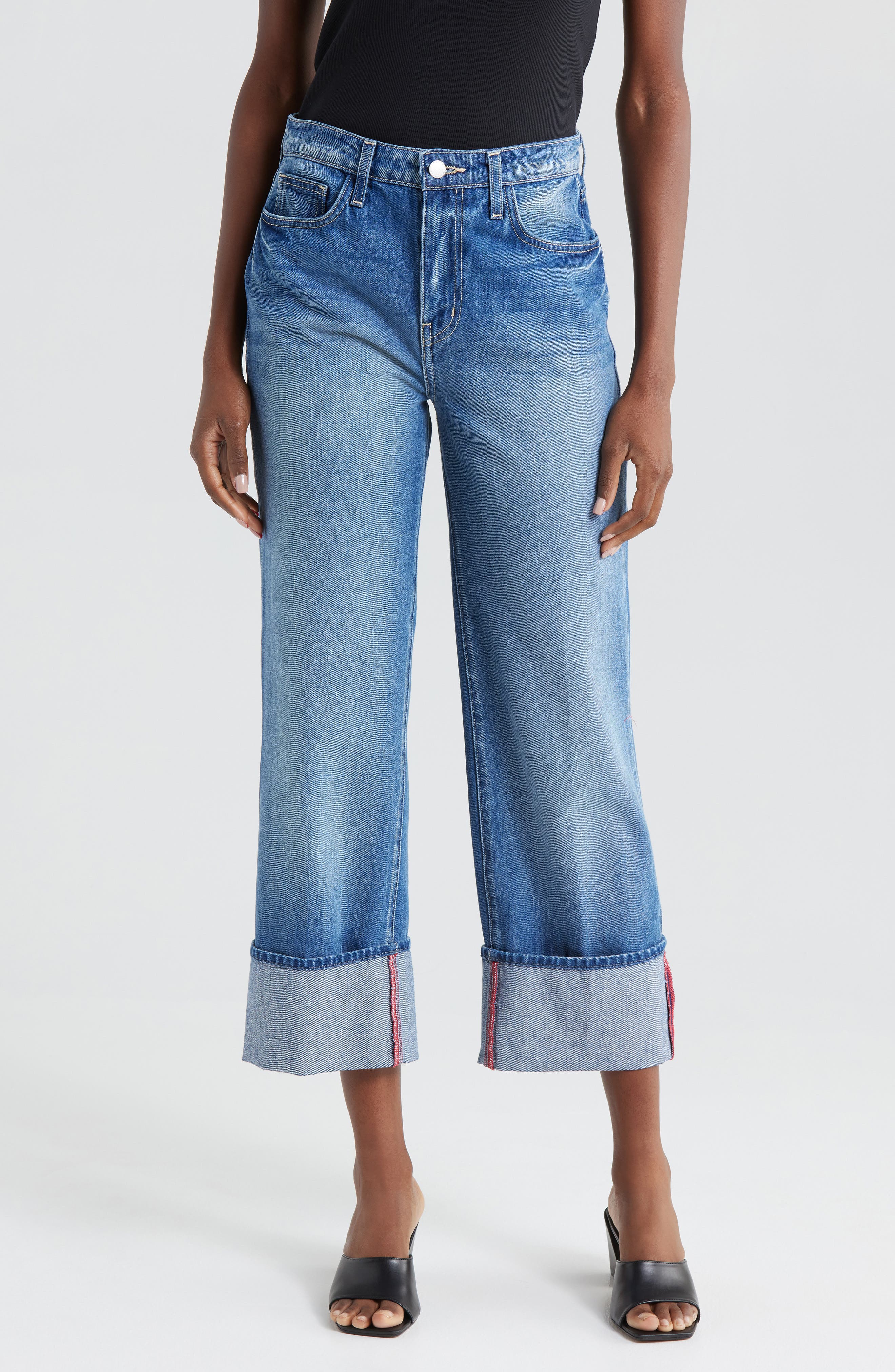 L'AGENCE Leighton Cuff Stovepipe Jeans