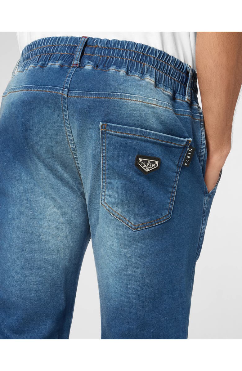 PHILIPP PLEIN Denim Jogging Trousers Basic Men, Alternate, color, Royalty