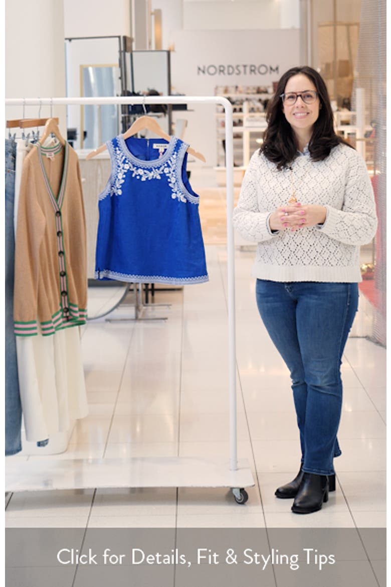 Sofia Embroidered Linen Top video
