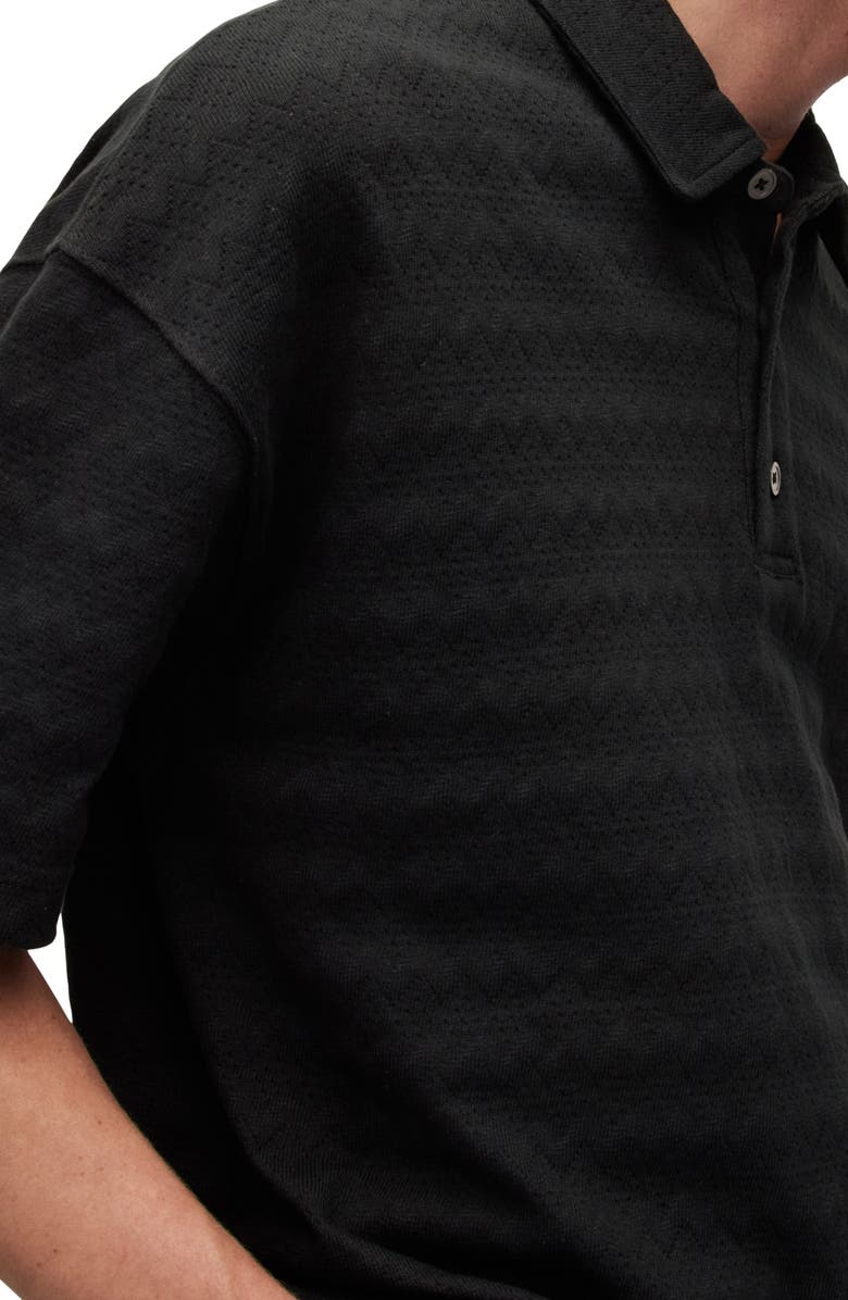 AllSaints Rafa Oversize Pointelle Polo, Alternate, color,