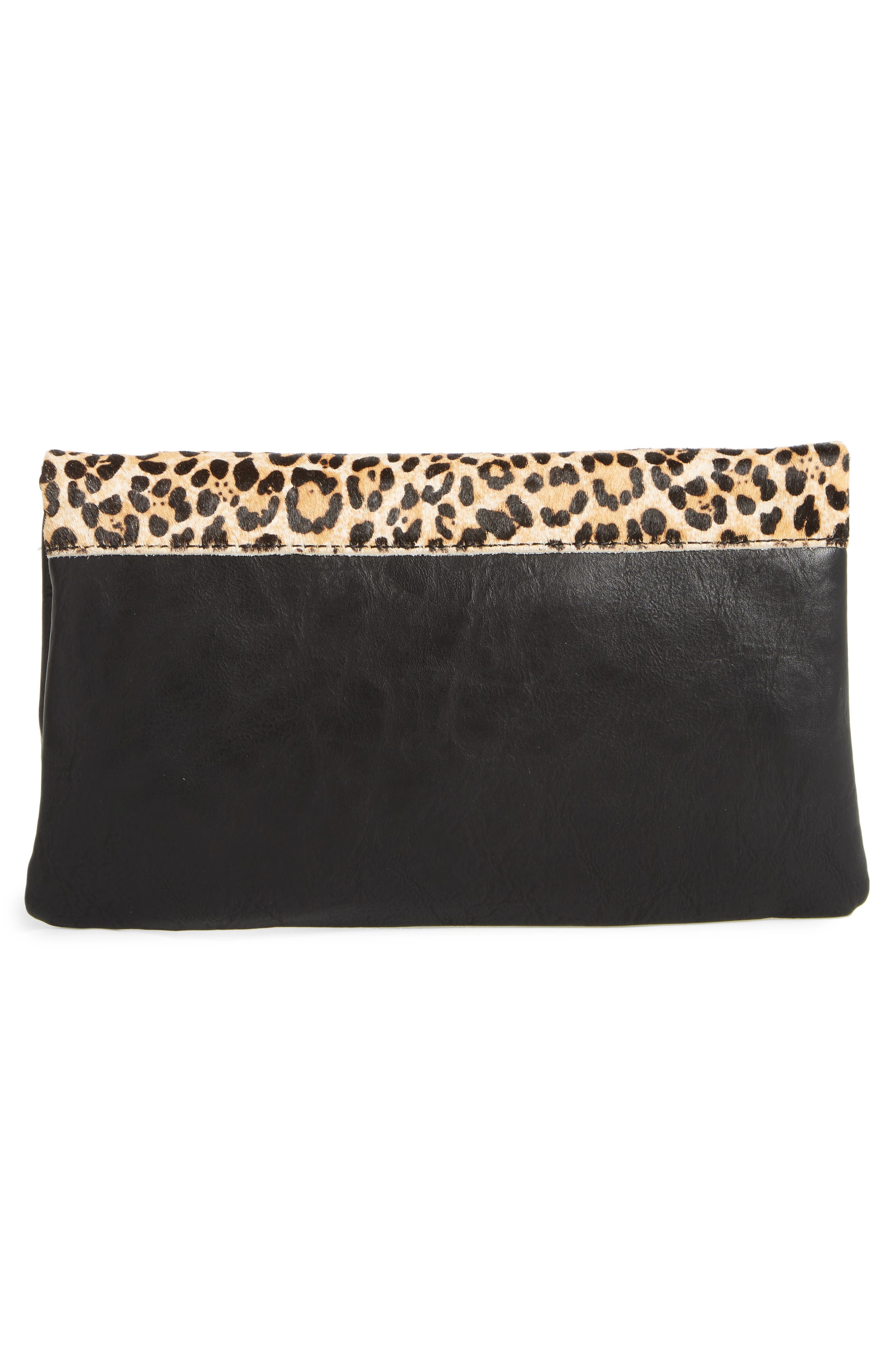 Sole Society Marlena Faux Leather Foldover Clutch, Alternate, color, 