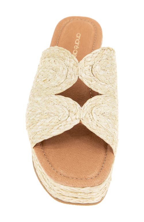 Andre Assous André Assous Serene Espadrille Platform Wedge Slide Sandal In Natural