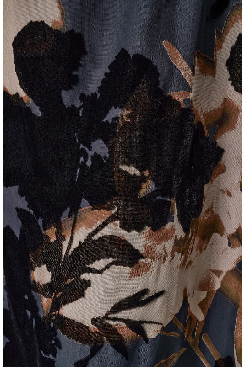 Floral Burnout Velvet Dress, Alternate, color, ESPRES MUL