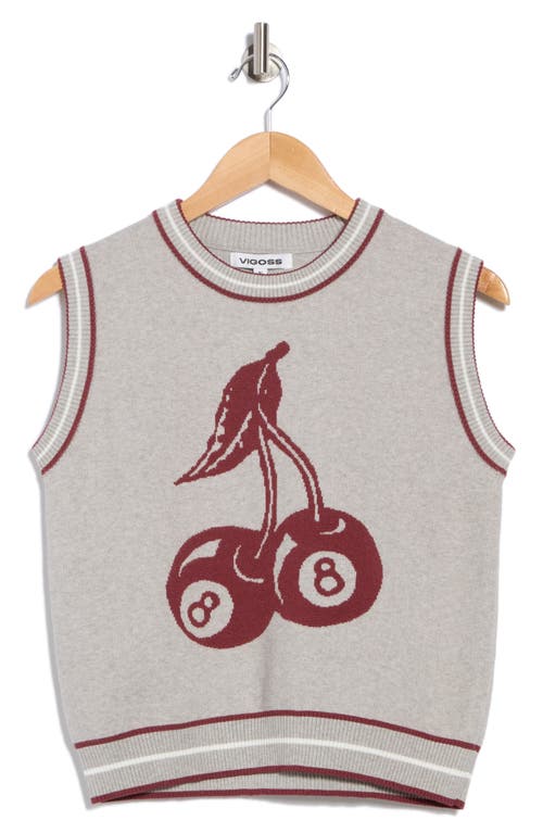 Vigoss Cherry Sweater Vest In Gray
