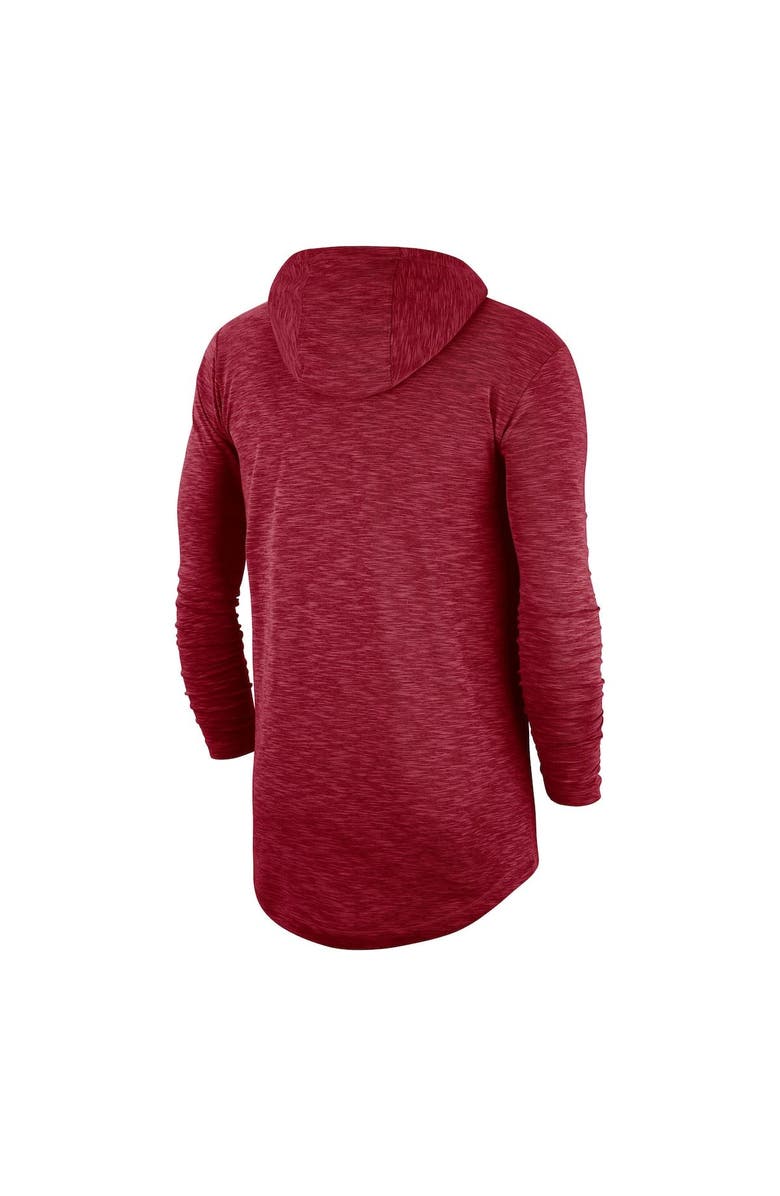 Nike Men's Nike Crimson Oklahoma Sooners Slub Performance Long Sleeve Hoodie T-Shirt, Alternate, color, 