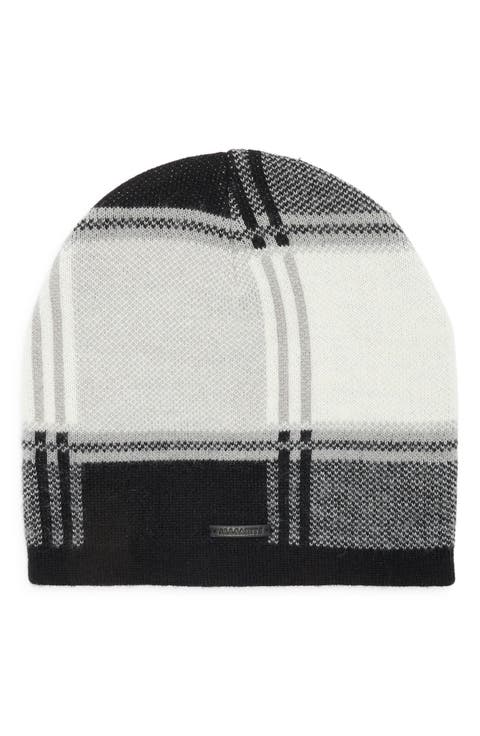 Plaid Jacquard Beanie