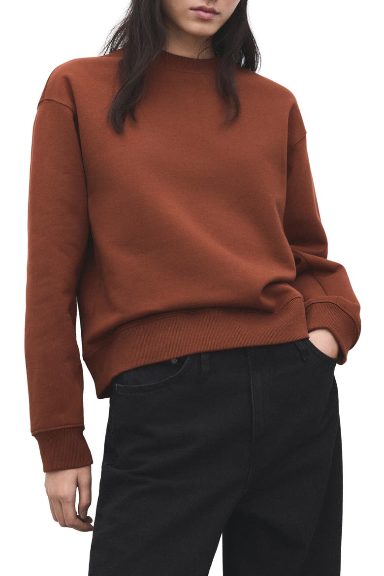 Cotton Sweatshirt, Main, color, RUSSET