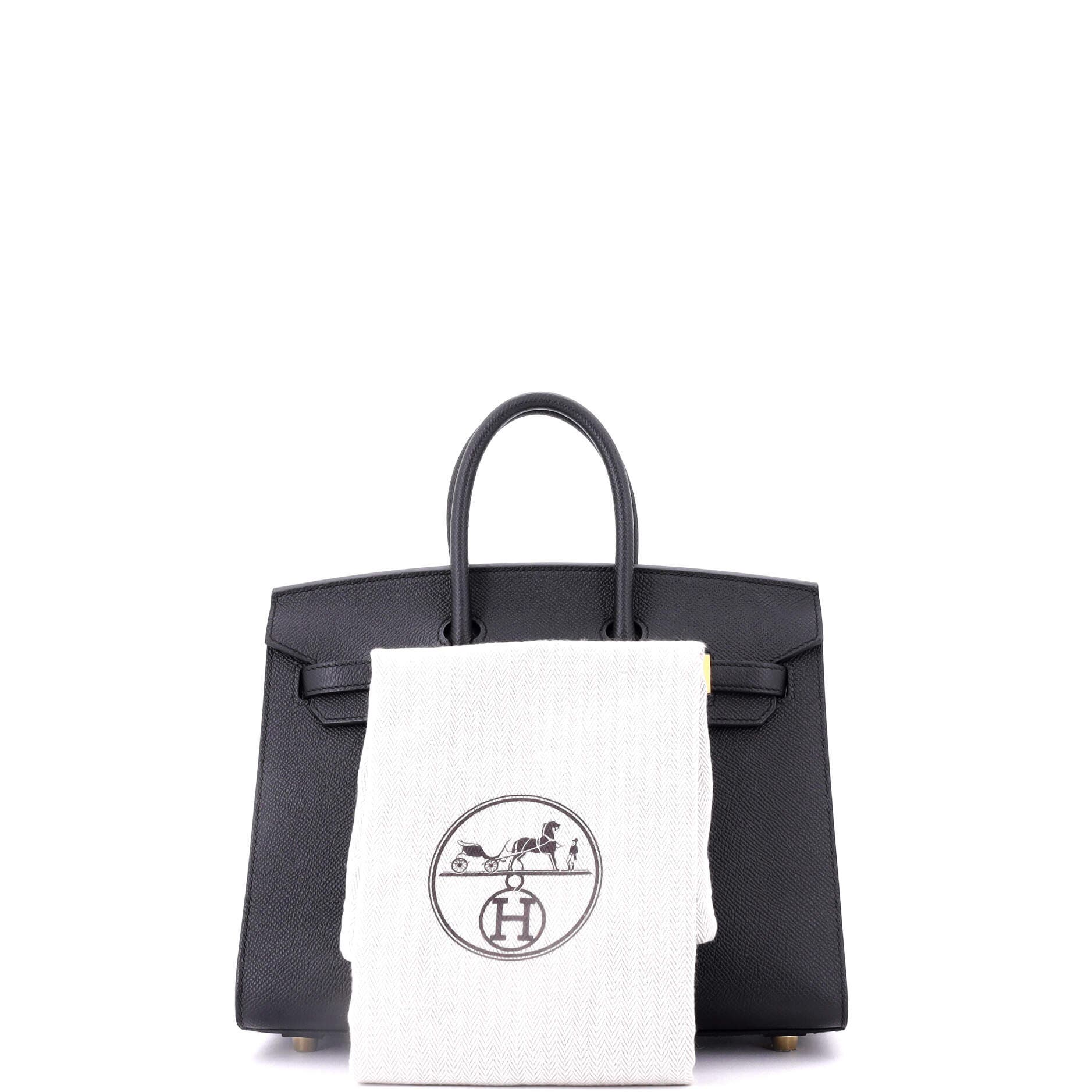 Pre-Owned Hermes Birkin Sellier Bag Black Epsom with Gold Hardware 25, Alternate, color, 