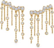 Astley Clarke Solid Gold Asteri Lab Grown Diamond Chain Crawler Earrings