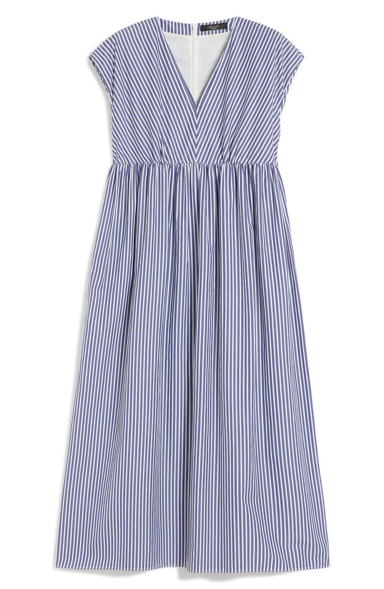 Weekend Max Mara Molo Stripe Cotton Dress, Alternate, color, Navy