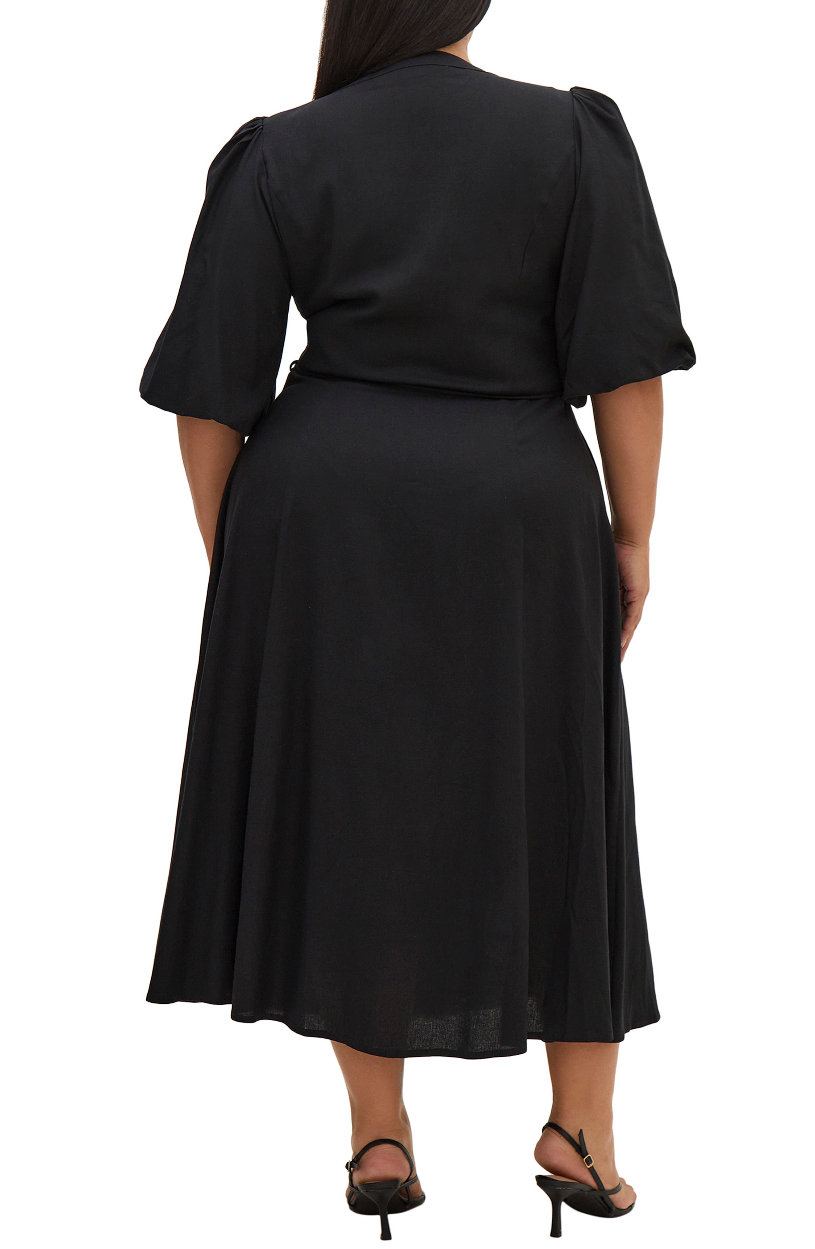 Bella Puff Sleeve Button-Up Dress - image 2