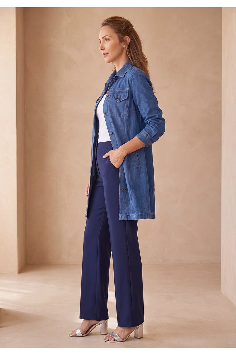 Long Denim Jacket, Alternate, color, MEDIUM STONEWASH