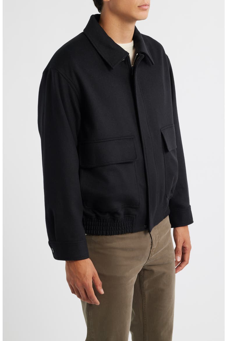 Virgin Wool & Cashmere Jacket, Alternate, color, BLACK