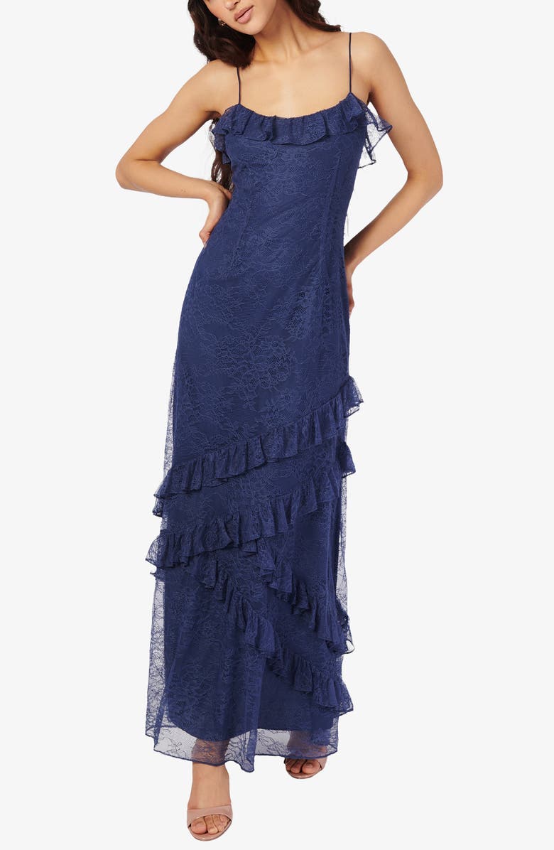 CAMI NYC Eluisa Lace Gown, Alternate, color, Harbor
