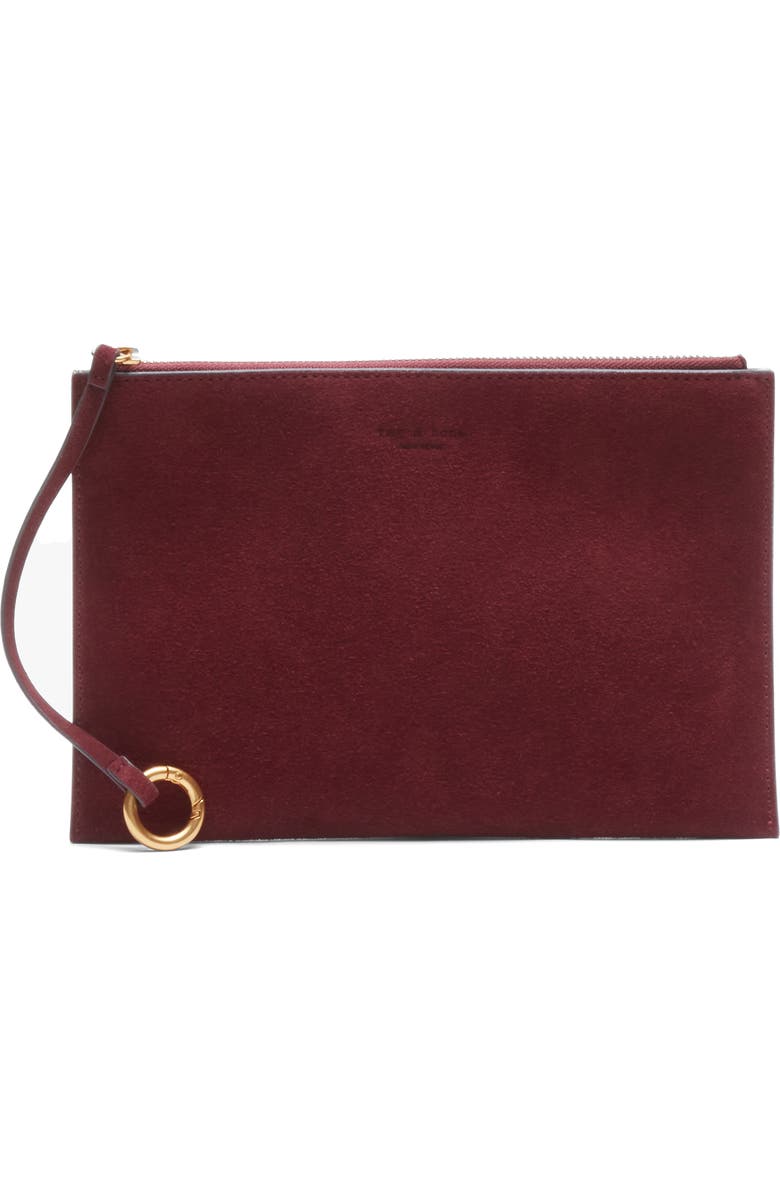 rag & bone Alix Suede Tote, Alternate, color, Garnet