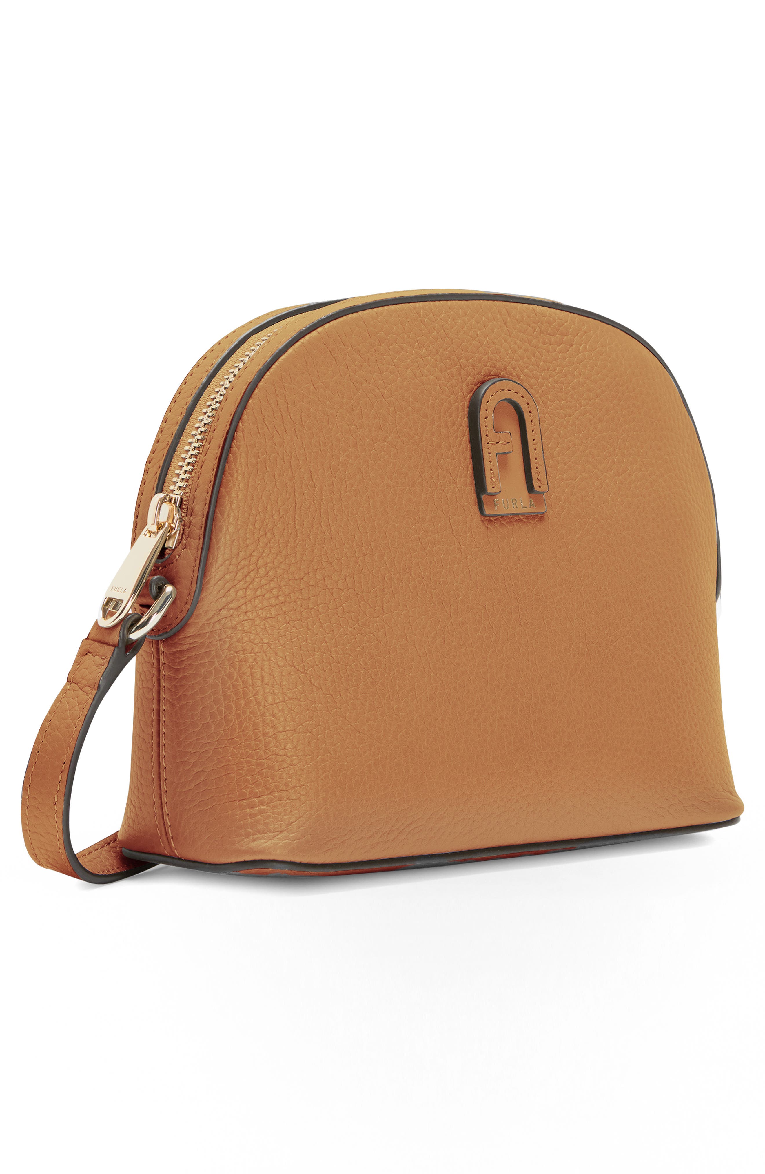 Athena Leather Crossbody Bag, Alternate, color, CARAMELLO F