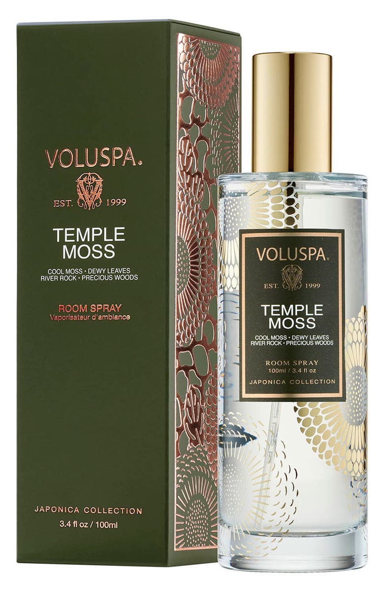 Voluspa Temple Moss Room Spray, Main, color, 
