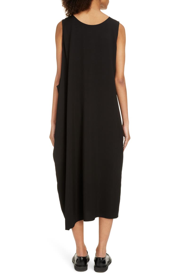 Midi Tank Dress with Removable Sleeveless Turtleneck, Alternate, color, BLACK