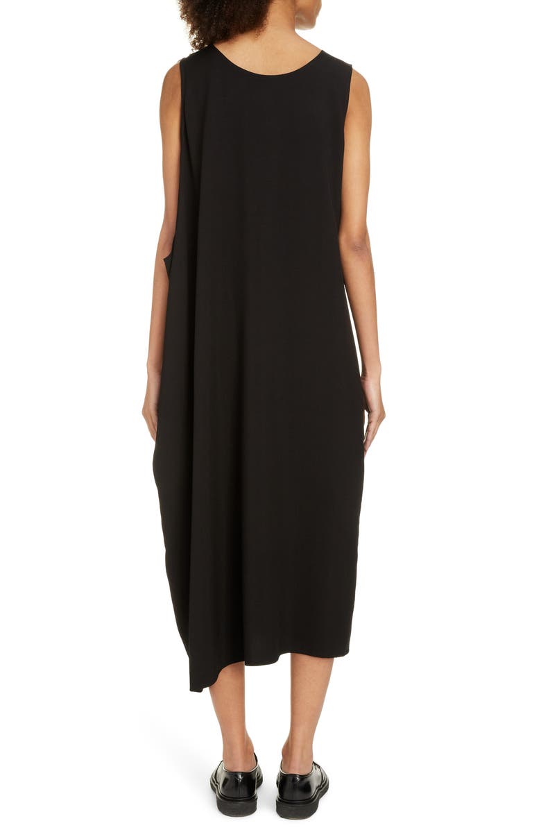 Y's by Yohji Yamamoto Midi Tank Dress with Removable Sleeveless Turtleneck, Alternate, color, 