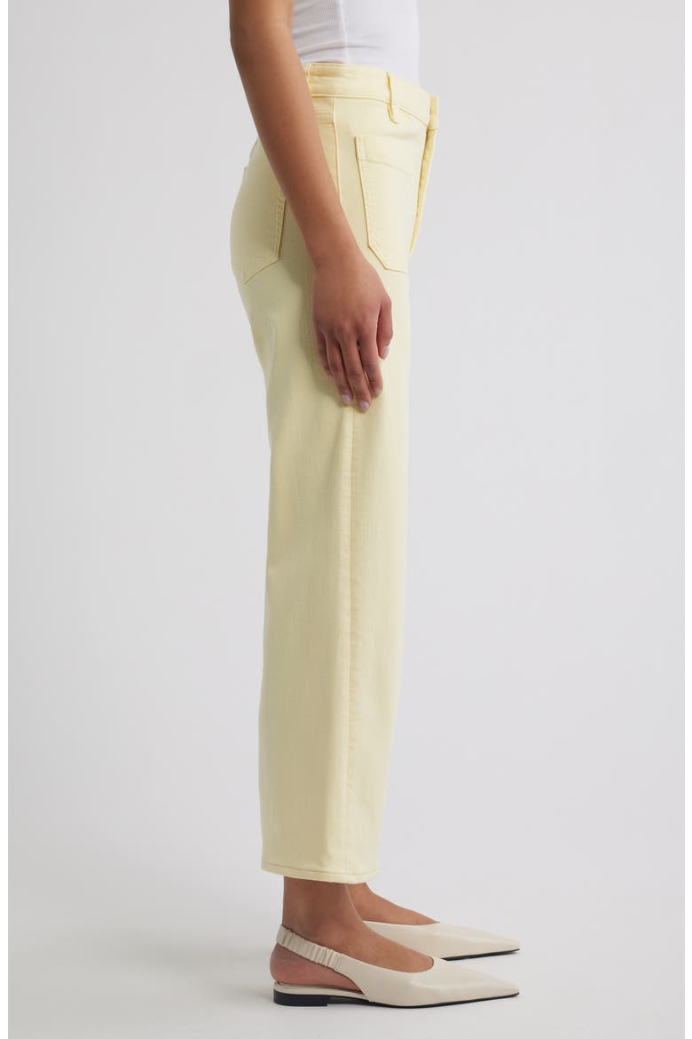 The Anchor High Waist Patch Pocket Crop Jeans, Alternate, color, LEMON
