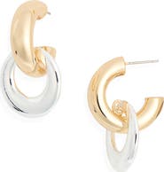 Leith Ring Drop Huggie Hoop Earrings