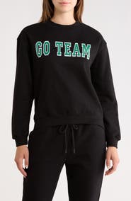 90 DEGREE BY REFLEX Varsity Vault Fleece Graphic Sweatshirt