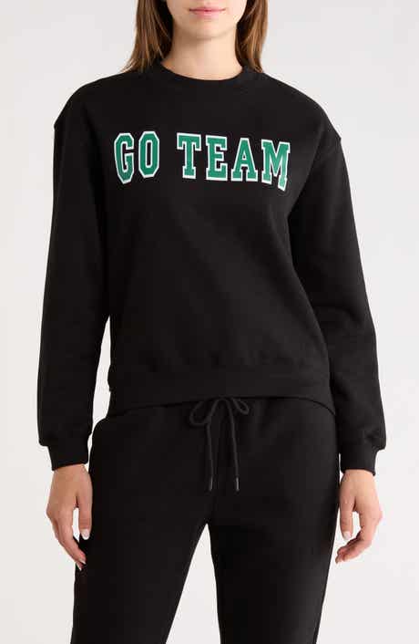 90 DEGREE BY REFLEX Varsity Vault Fleece Graphic Sweatshirt